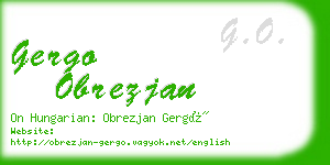 gergo obrezjan business card